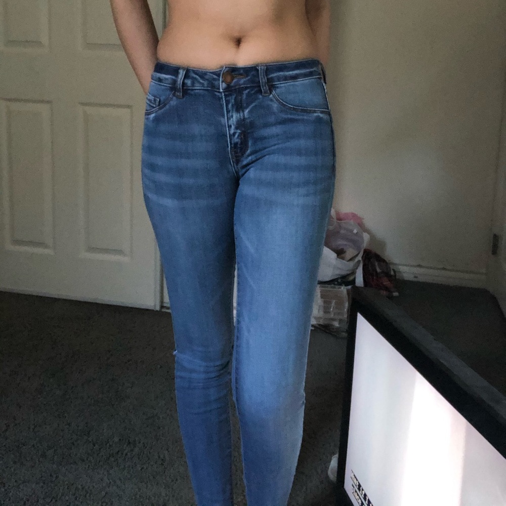 Charlotte Russe low rise medium wash denim